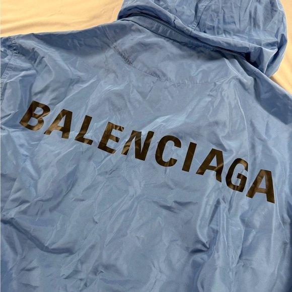 Balenciaga Rain Jacket Blue Viscose Polyester Size 32 / M - Picture 10 of 13